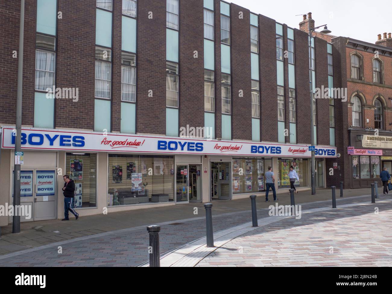 Boyes Department store in Darlington,England,UK.Level up.Levelling up Stock Photo