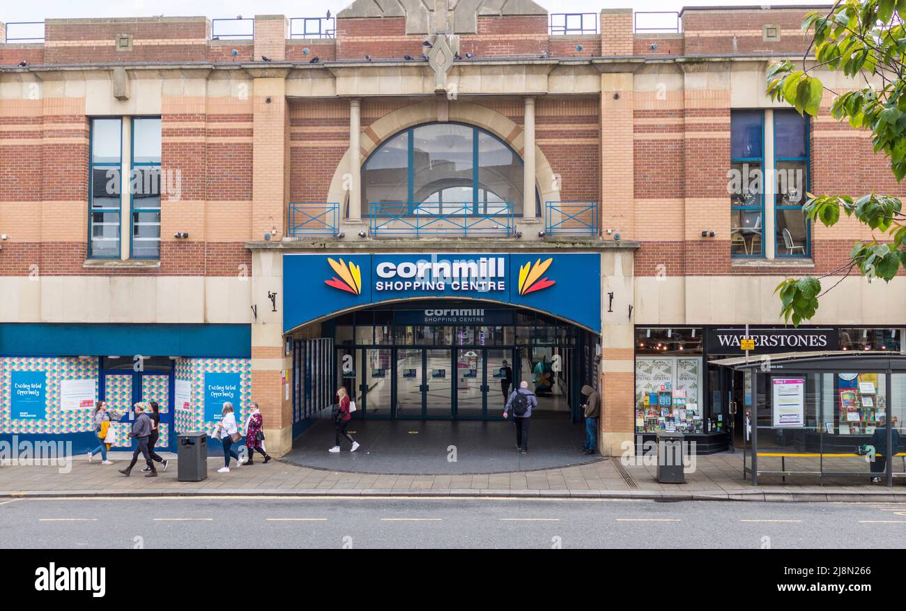 Cornmill Shopping Centre in Darlington,England,UK.Level up.Levelling up