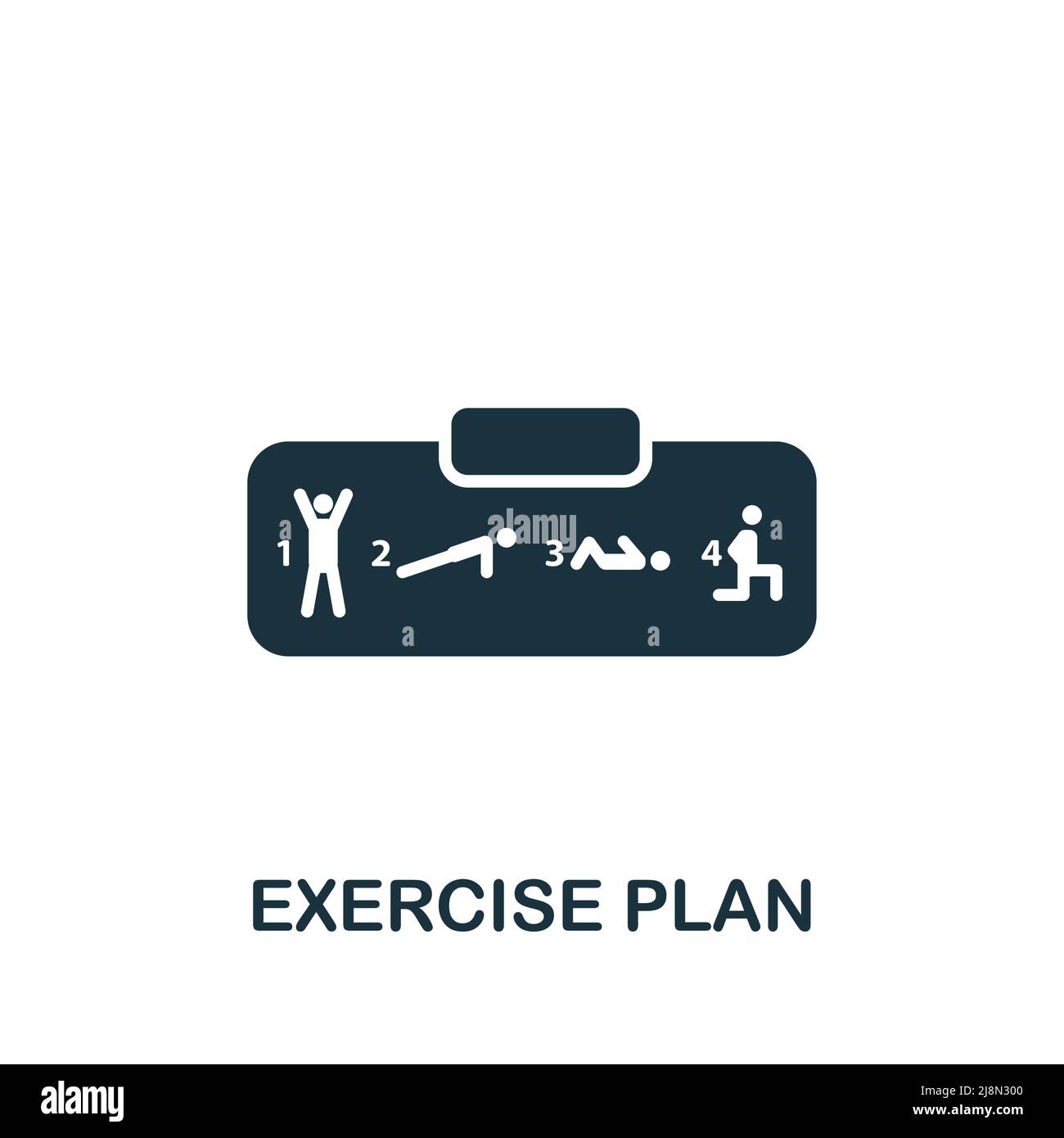Exercise Plan icon. Monochrome simple Healthy Lifestyle icon for ...