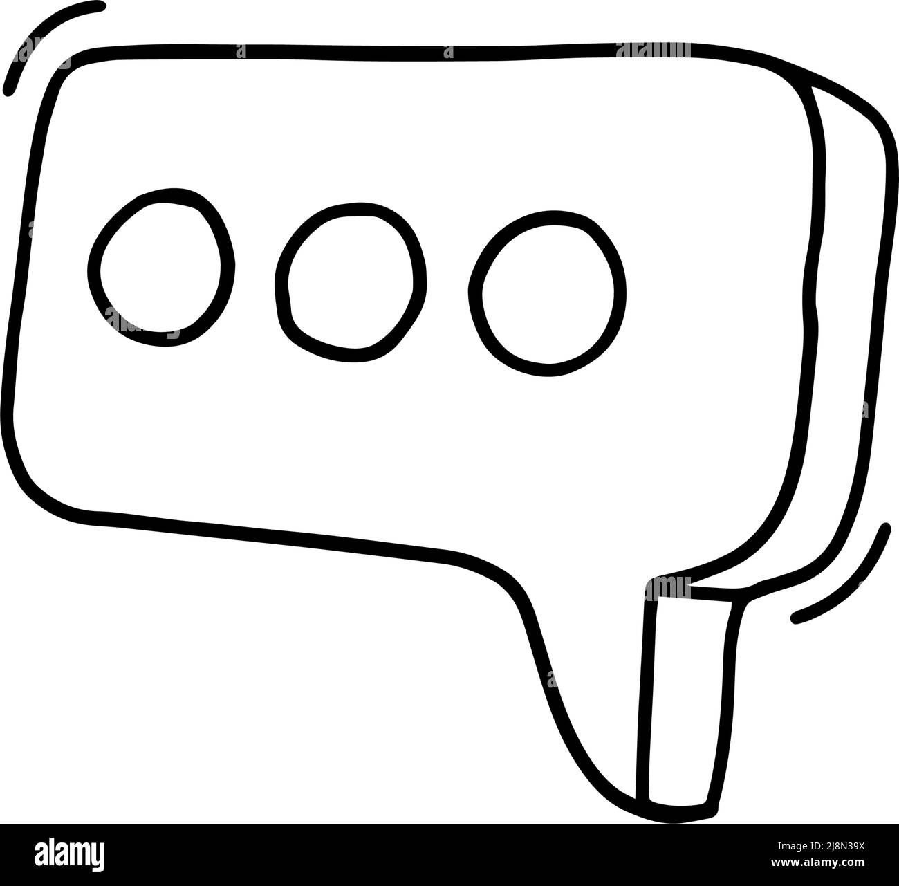 speech bubble doodle hand drawn vector illustration Stock Vector Image ...