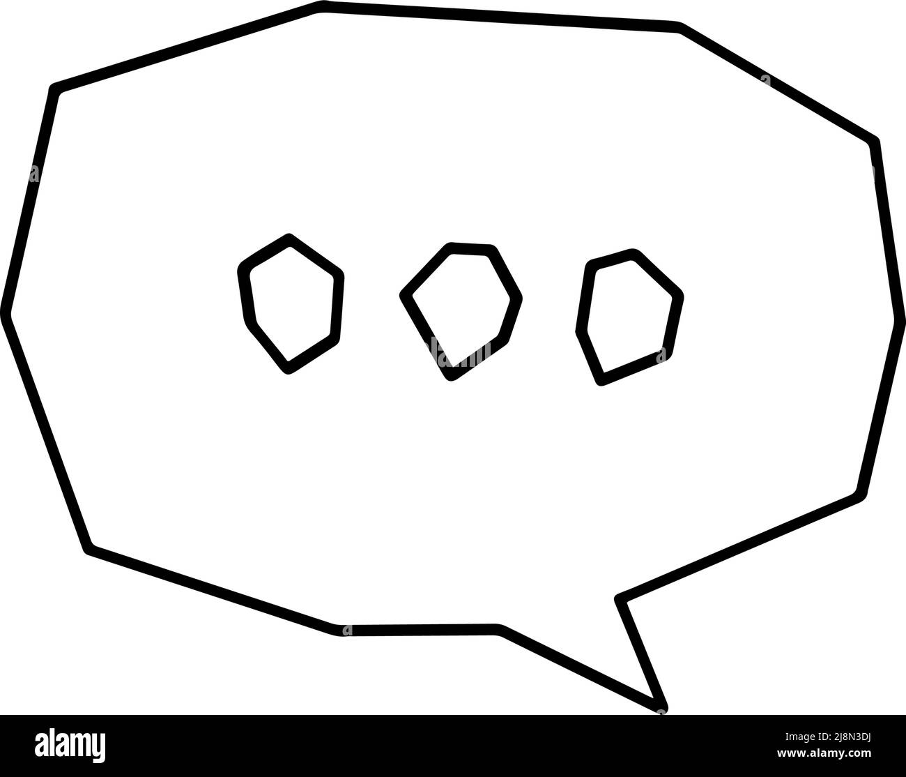 speech bubble doodle hand drawn vector illustration Stock Vector Image ...
