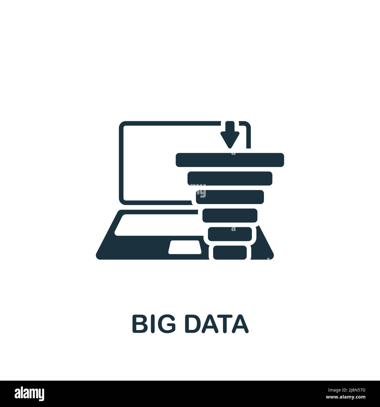 Big Data icon. Simple line element industry 4.0 symbol for templates ...