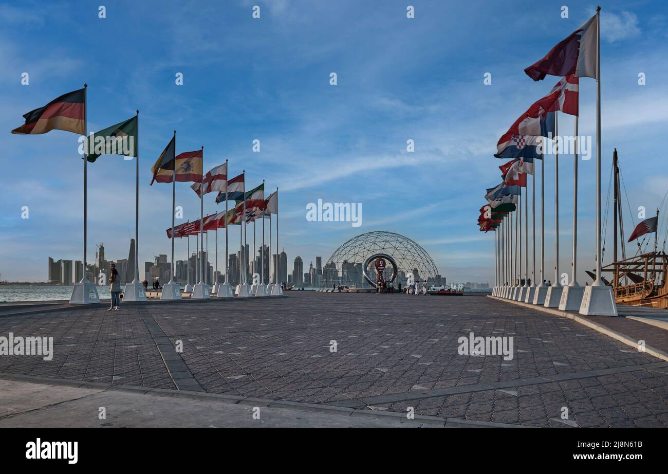 The FIFA World Cup Qatar 2022 Official Countdown Clock at Doha’s