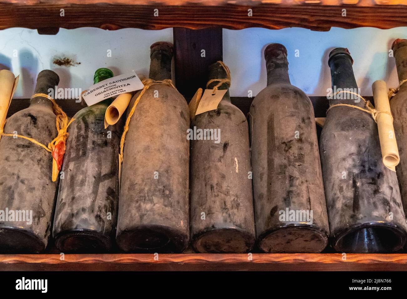 Old wines collection in Queens Winery House in Palace architectural