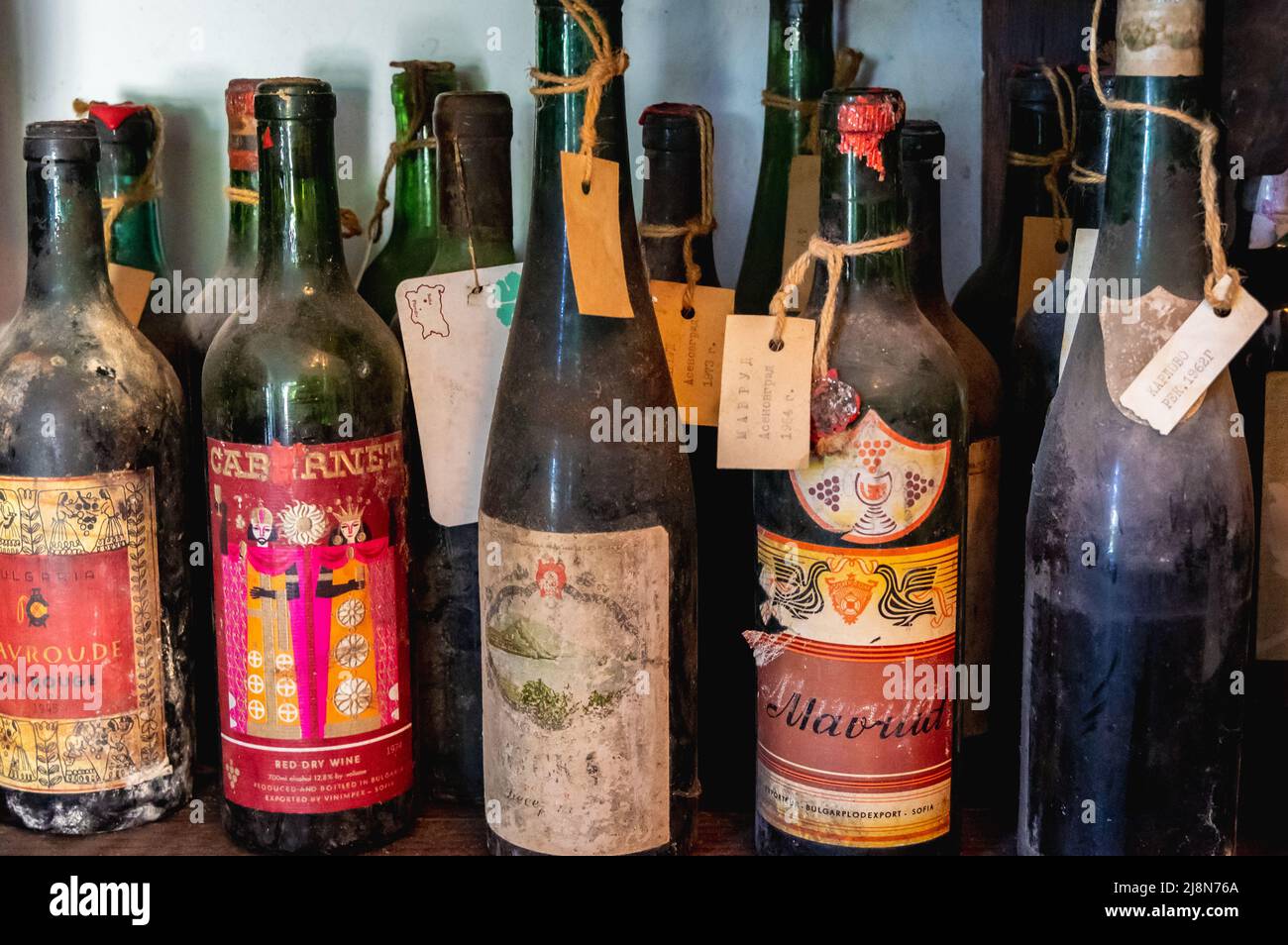 Old wines collection in Queens Winery House in Palace architectural