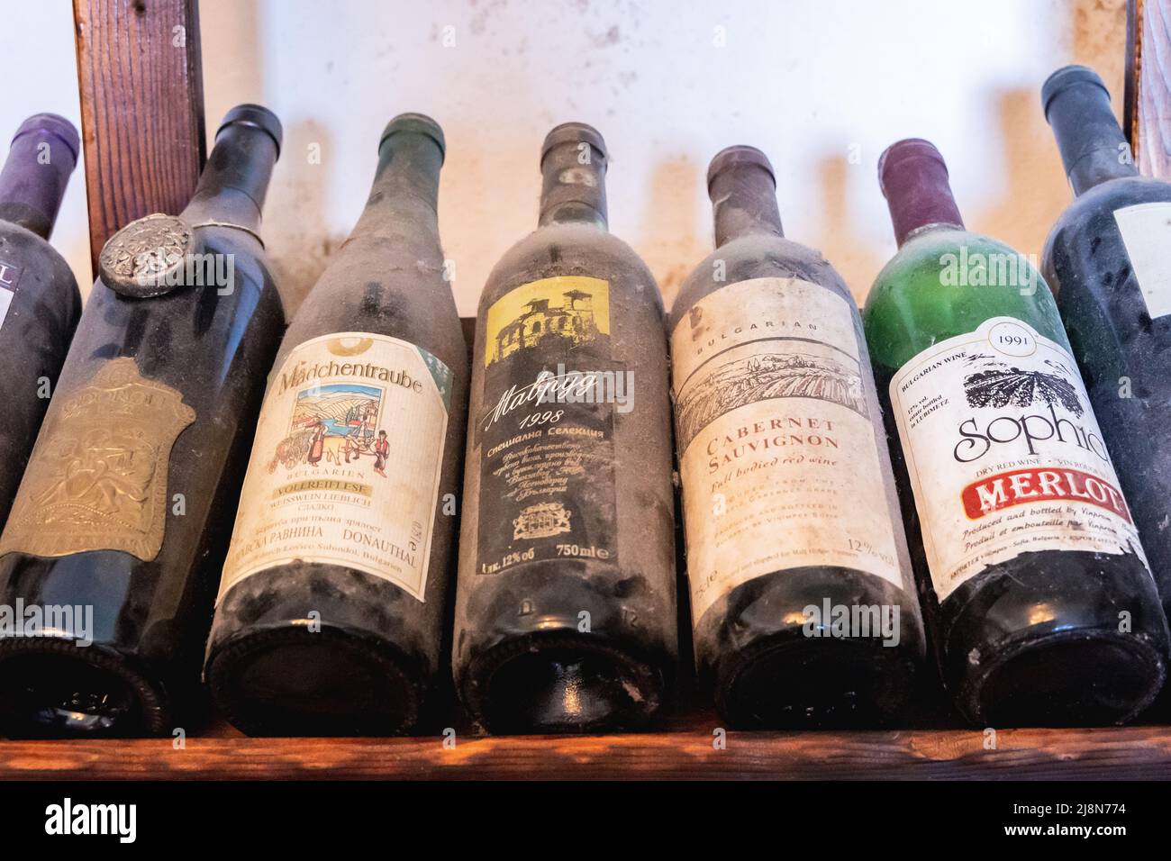 Old wines collection in Queens Winery House in Palace architectural