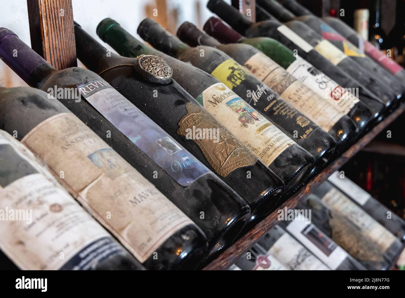 Old wines collection in Queens Winery House in Palace architectural