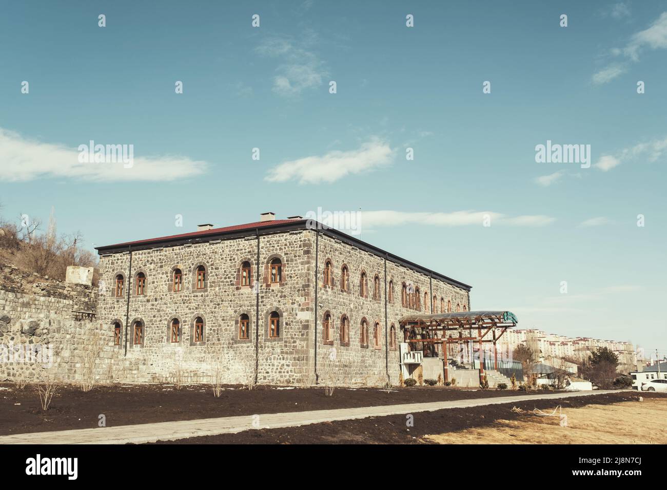 Kars, Turkey - February 23, 2022: Ve Hotels Beylerbeyi Palace Kars Turkey Stock Photo