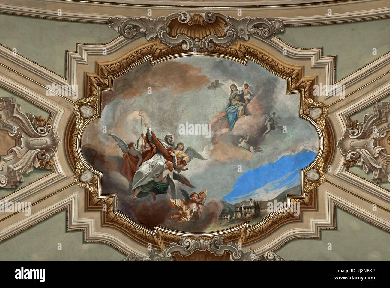 Gloria di San Filastrio affresco Umberto Marigliani 1919