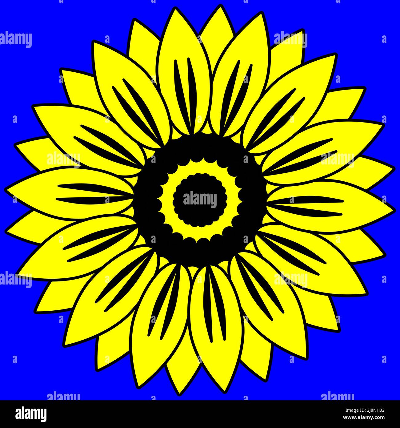 Sunflower illustration Stock Vector Images - Alamy