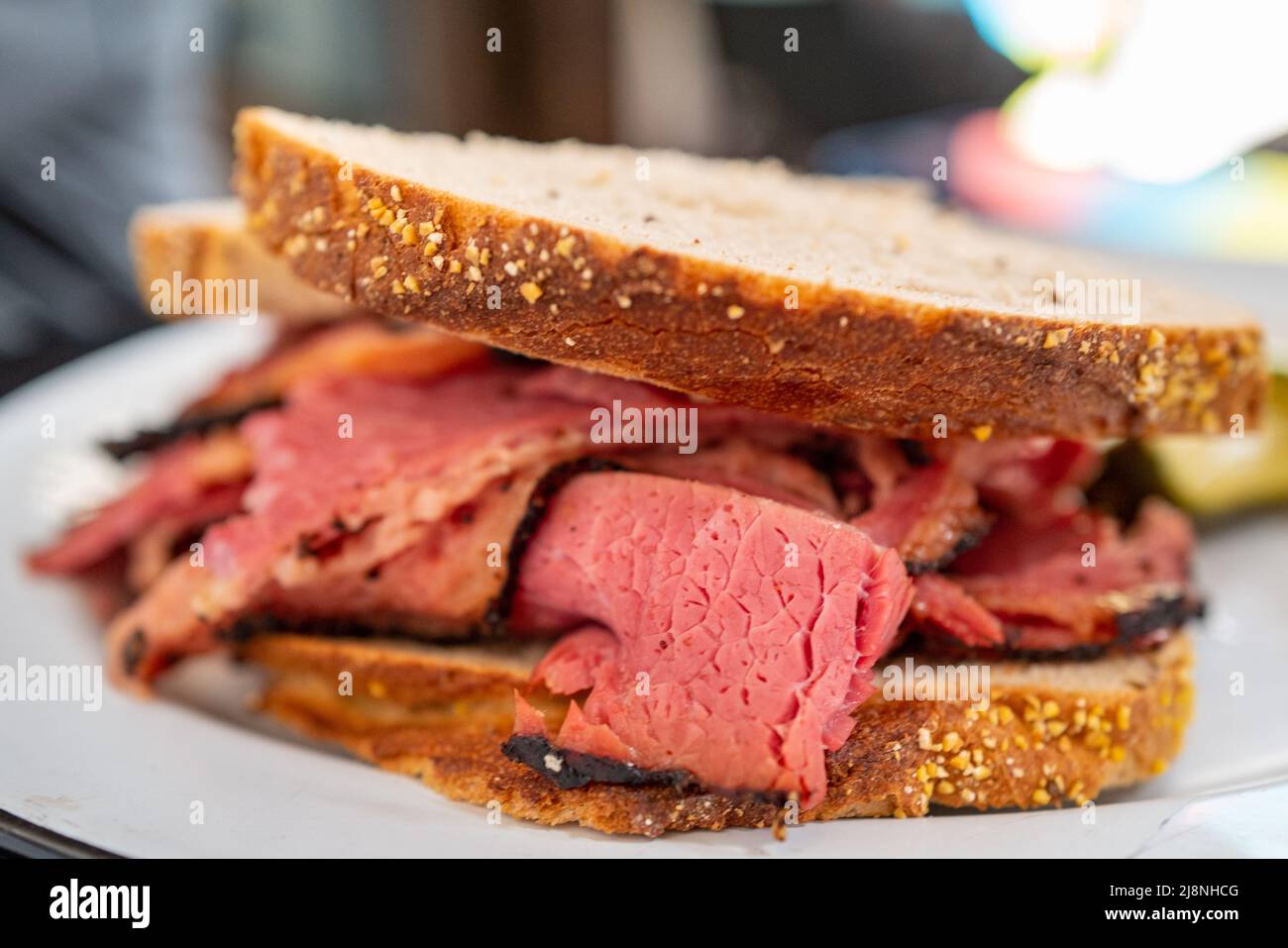 Pastrami sandwich at Wise Sons deli at the Contemporary Jewish Museum