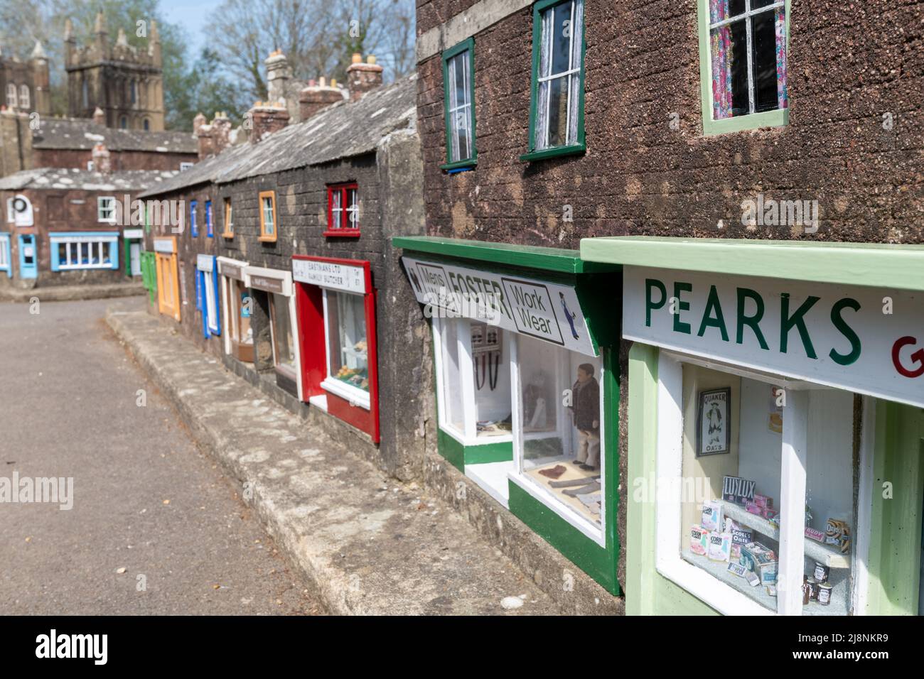 Wimborne.Dorset.United Kingdom.April 20tth 2022.View of a street in
