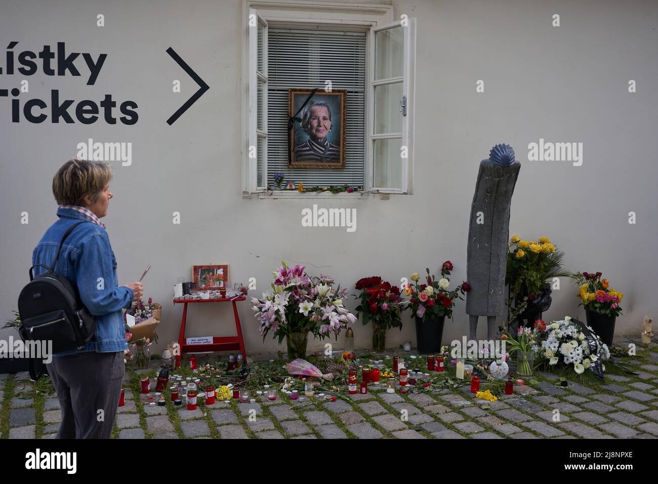 Prague, Czech Republic - May 7, 2022 - Museum Kampa - a modern art gallery housed in the former Sova Mills by the banks of the Vltava river Stock Photo