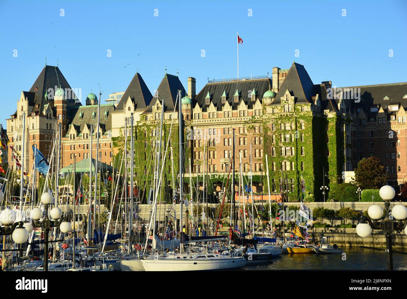 The iconic Empress Hotel in Victoria BC, Canada Stock Photo