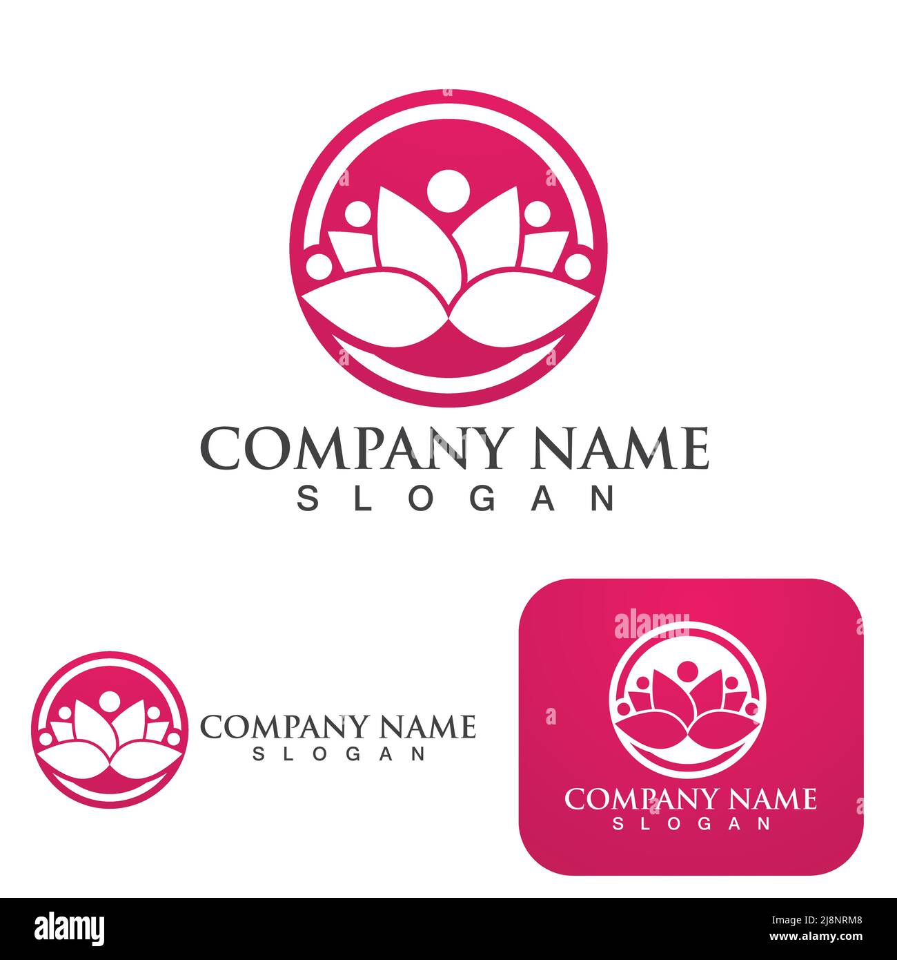 Lotus flowers design logo Template icon Stock Vector Image & Art - Alamy
