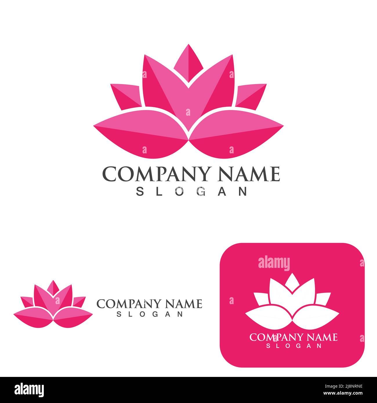 Lotus flowers design logo Template icon Stock Vector Image & Art - Alamy