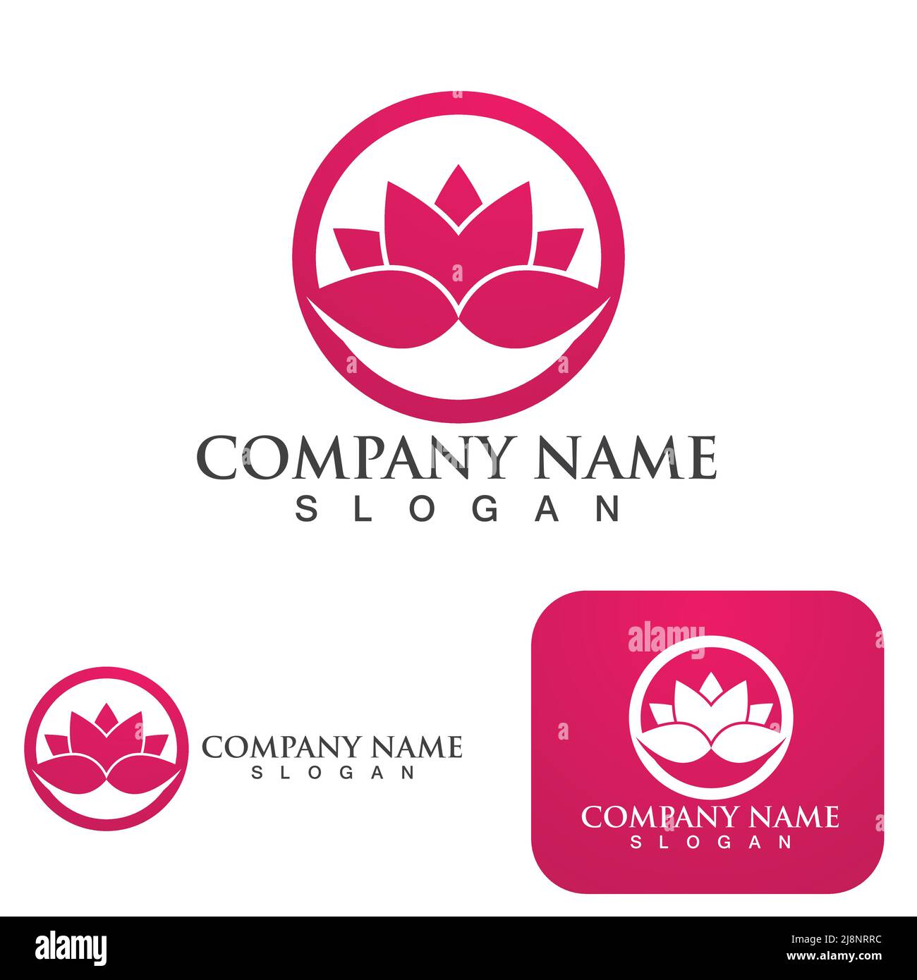 Lotus flowers design logo Template icon Stock Vector Image & Art - Alamy