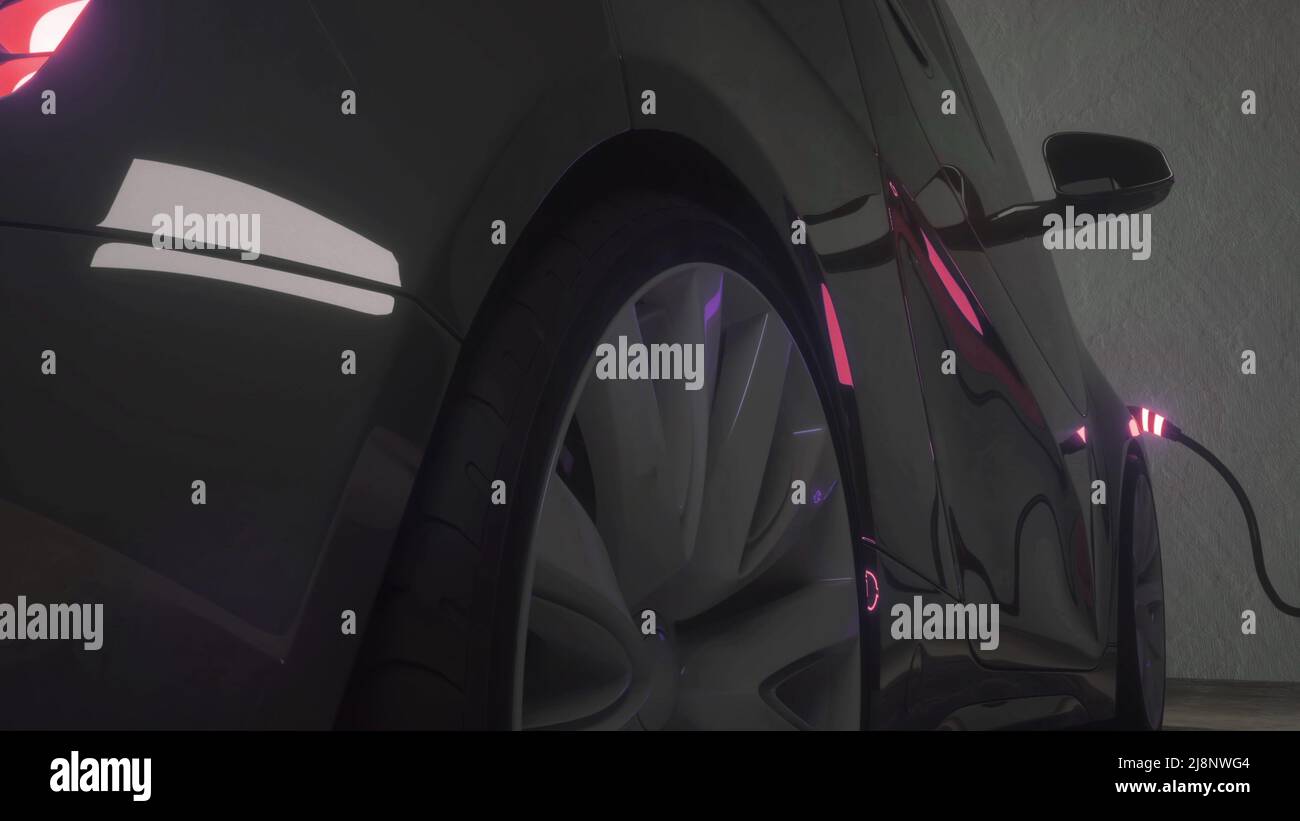 Multi Car Port Electric car charging. Electric vehicle charging port plugging in car ...