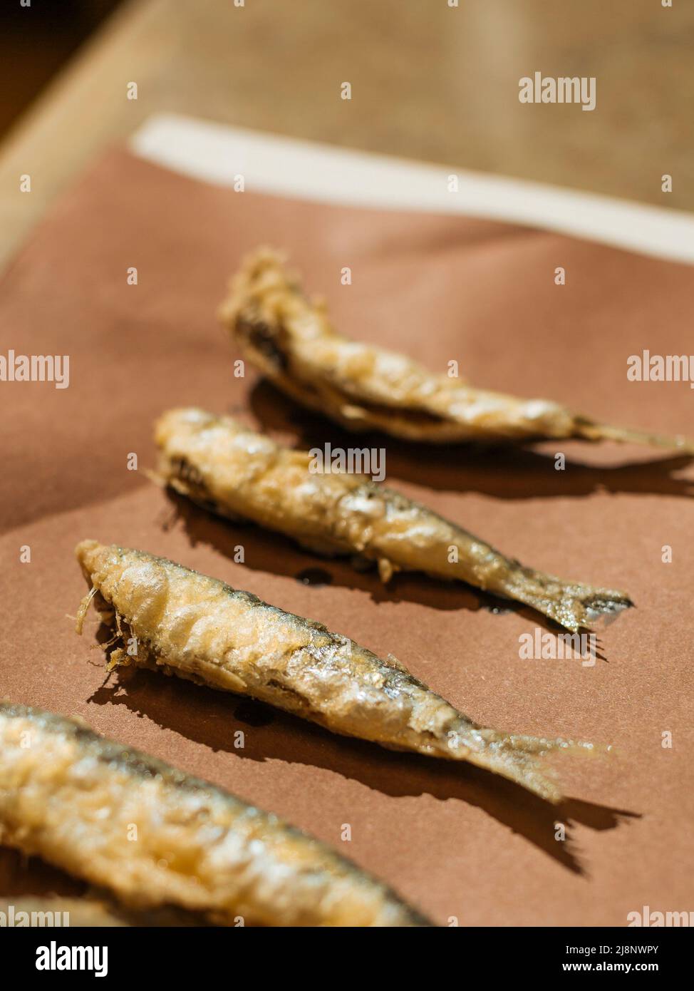 Fried pilchard (sardine) in venice, ready for serving Stock Photo