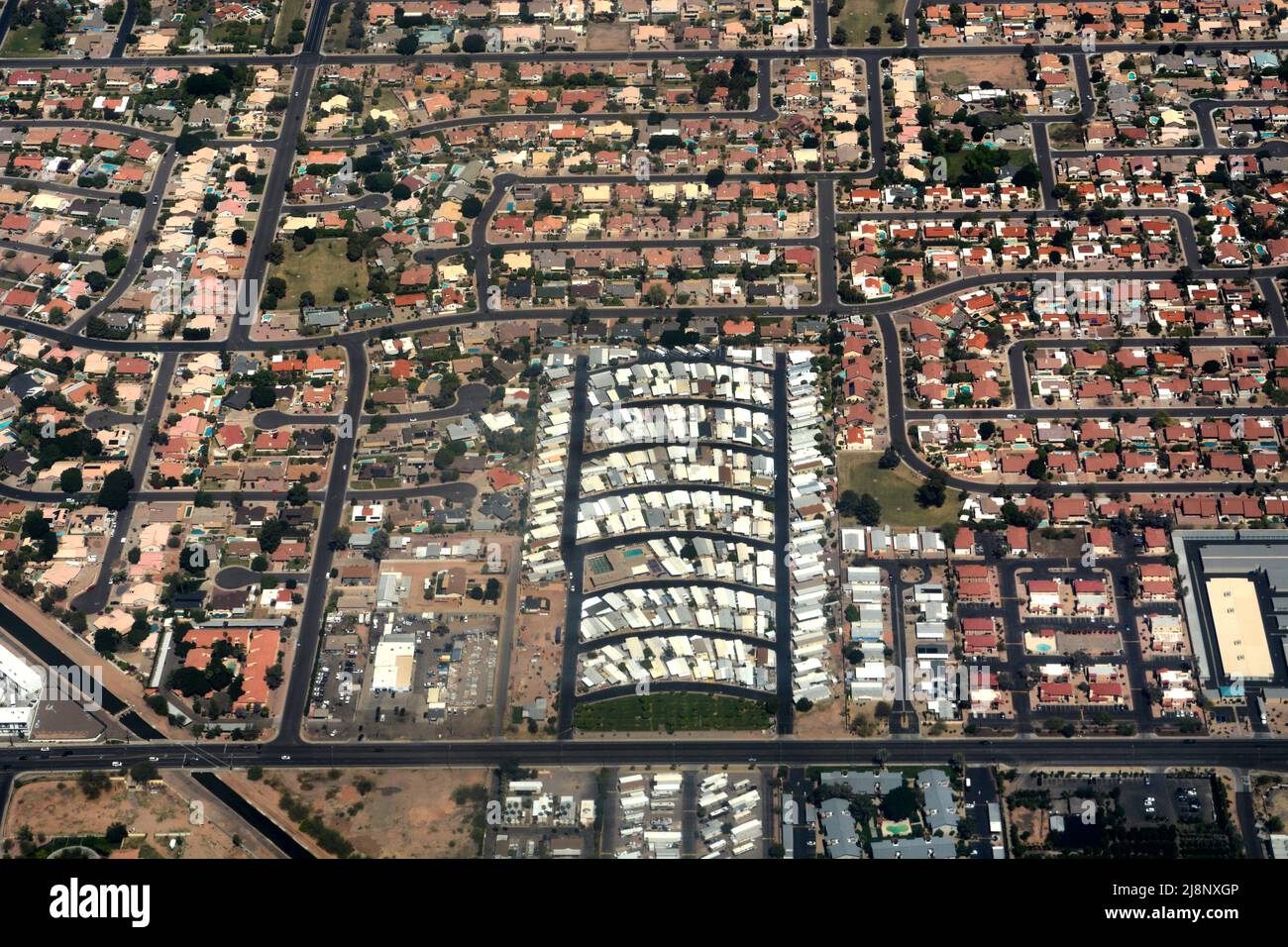 Aerial view of housing in Mesa, Arizona Stock Photo Alamy