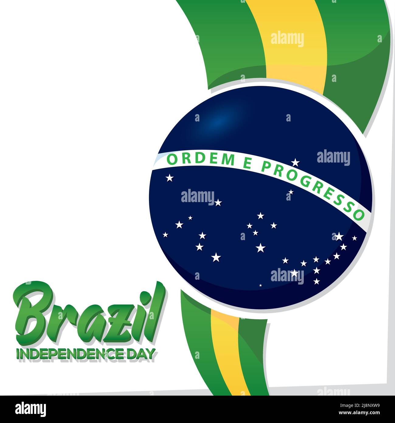 Poster symbol flag brazil independence vector illustration Stock Vector ...