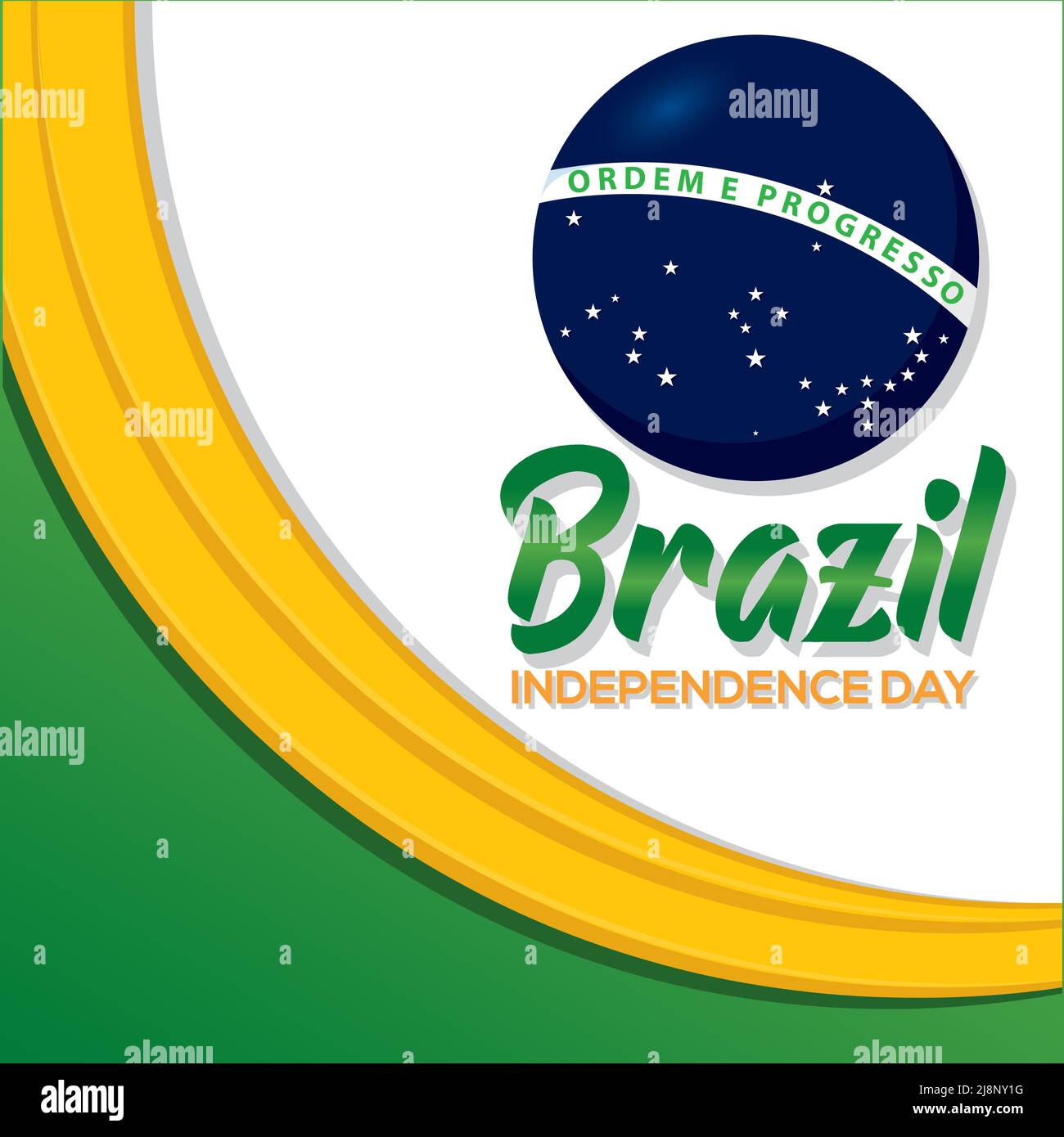 Poster logo flag brazil independence vector illustration Stock Vector ...