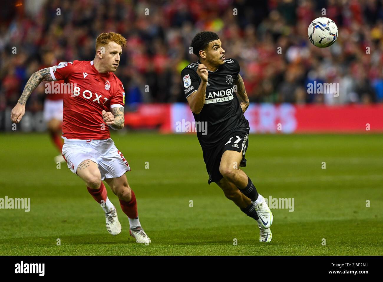Jack Colback #8 of Nottingham Forest and Morgan Gibbs-White #27 of ...