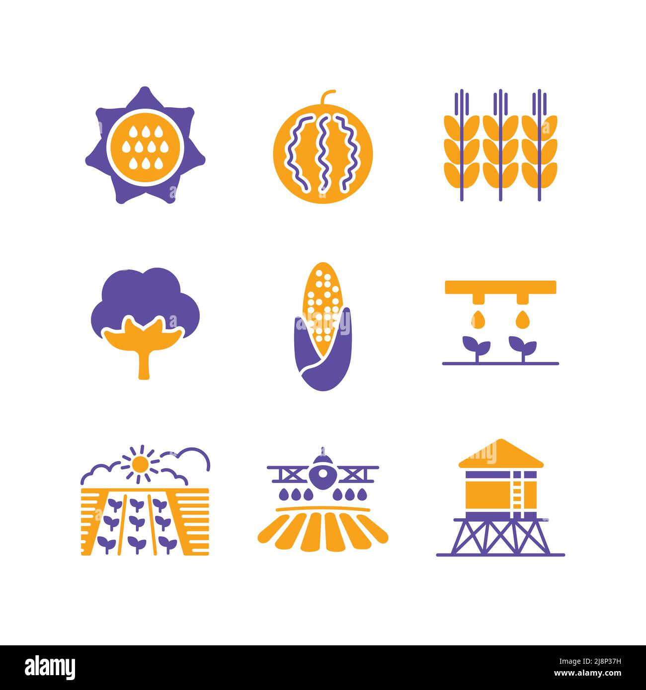 Farm Field vector isolated glyph icon. Agriculture sign. Graph symbol ...