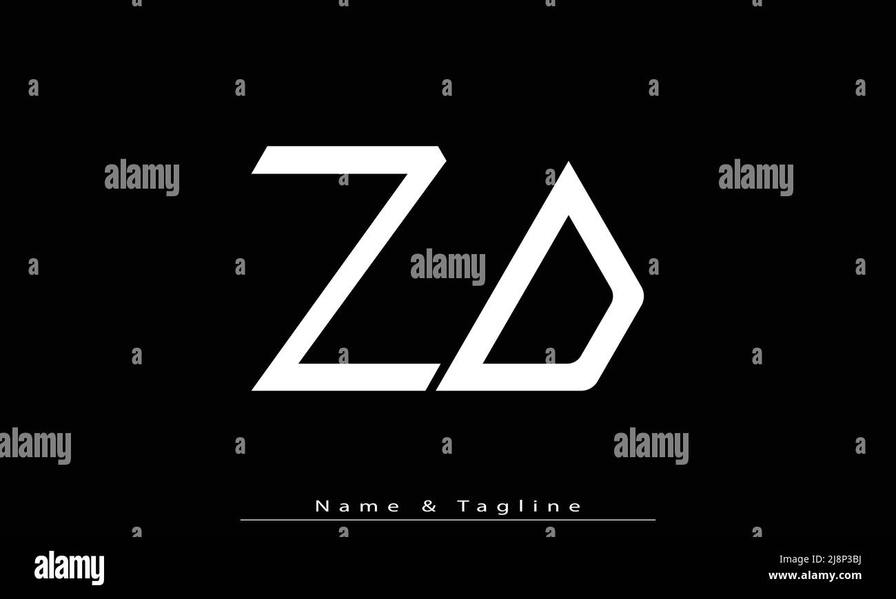 Alphabet letters Initials Monogram logo ZD , DZ Stock Vector Image ...