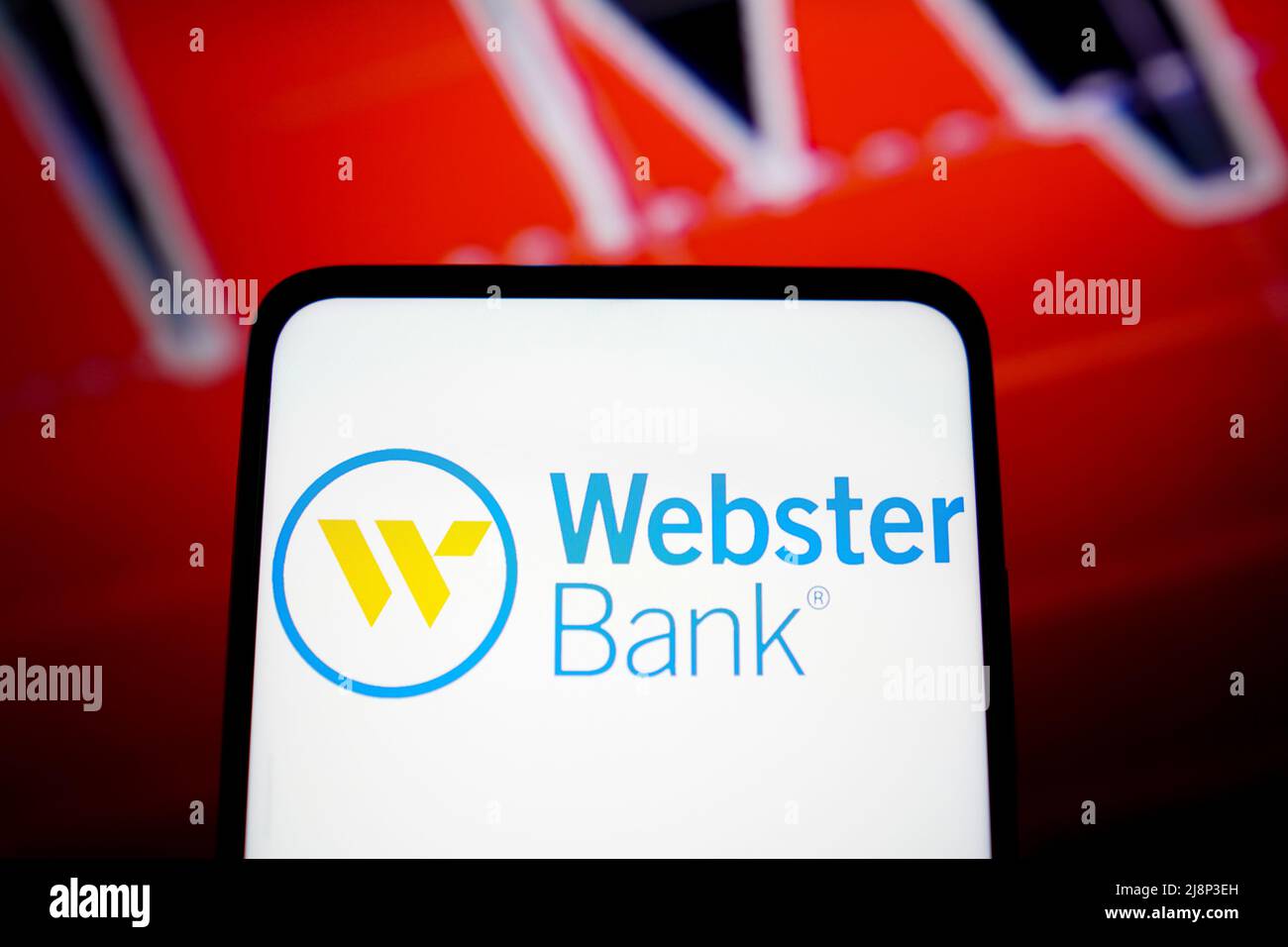 In this photo illustration, the ster Bank logo seen displayed on a smartphone Stock Photo Alamy