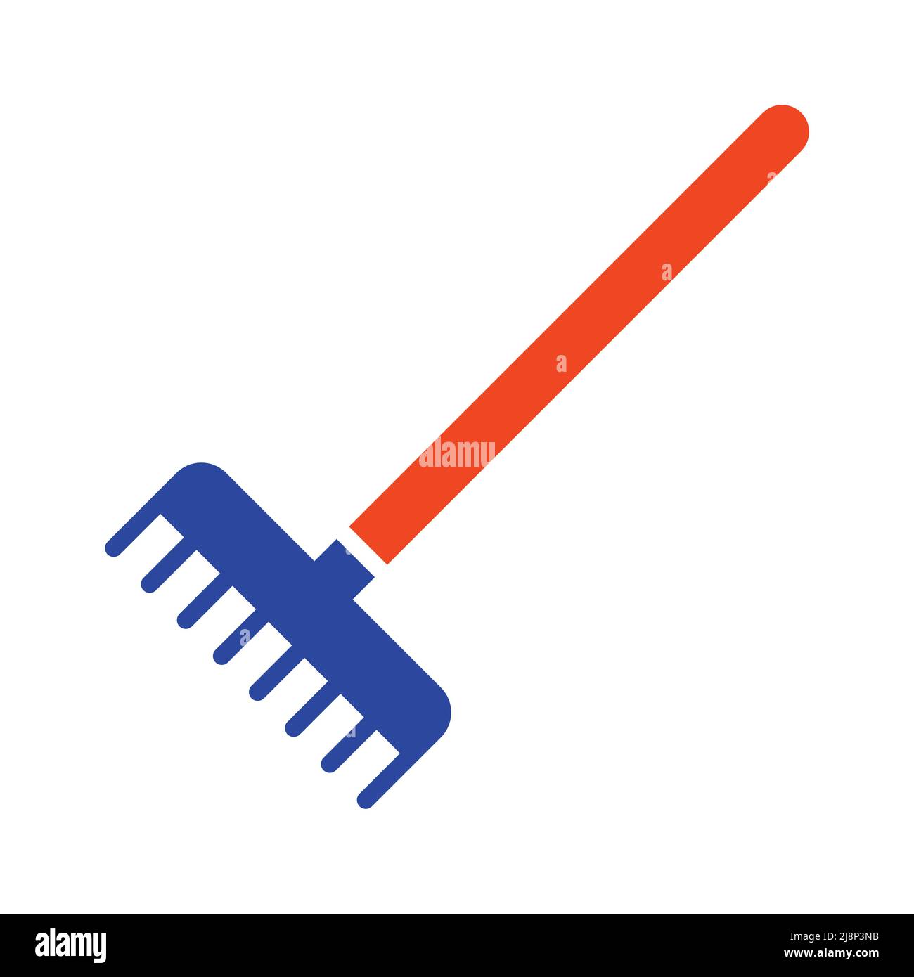 Garden rake glyph icon. Graph symbol for agriculture, garden and plants ...