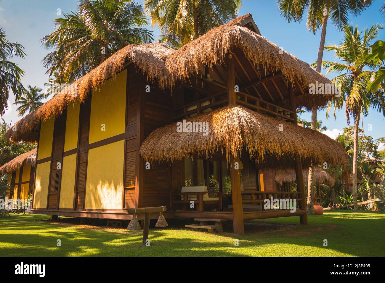 Quiet hostel located on the north coast of Brazil. Stock Photo