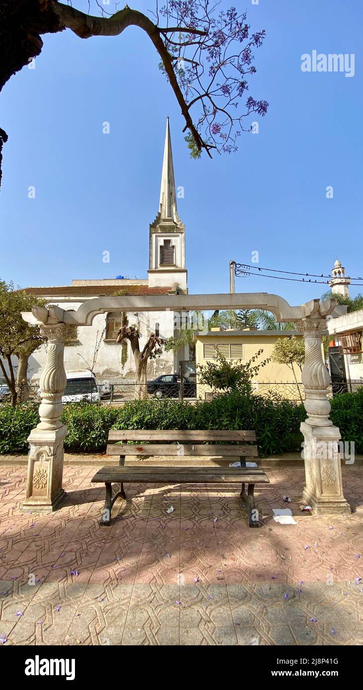 Church of Notre dame Birkhadem, Algiers Algeria. Birkhadem is  suburb of the city of Algiers in northern Algeria. Stock Photo