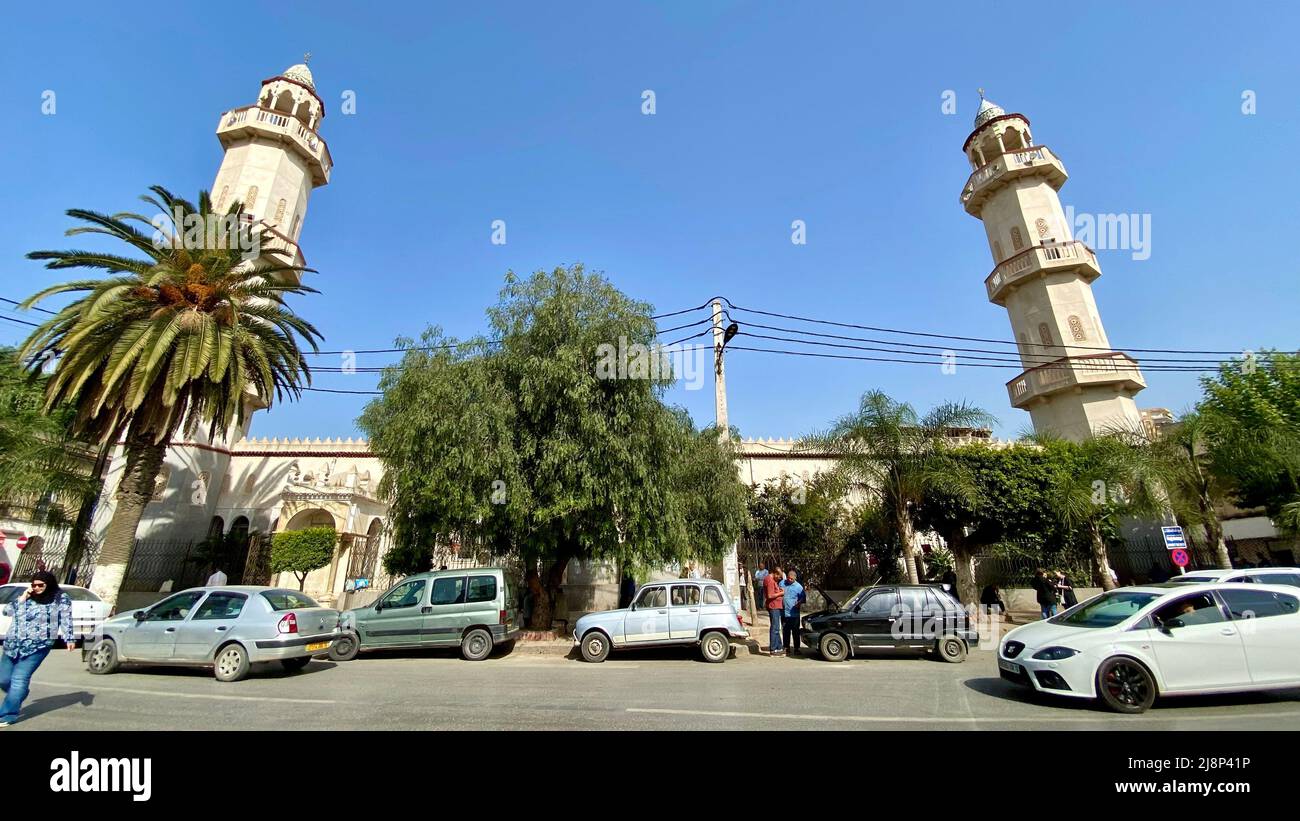 Mosque of Birkhadem.District name Birkhadem or Bir Khadem is a commune in Algiers Province and a suburb of the city of Algiers in northern Algeria Stock Photo