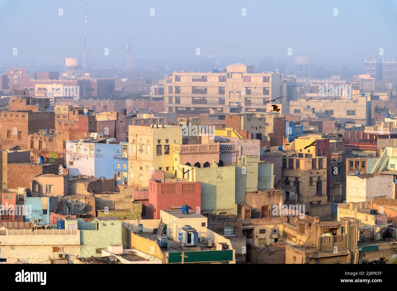 Panoramic view of Multan old city Stock Photo
