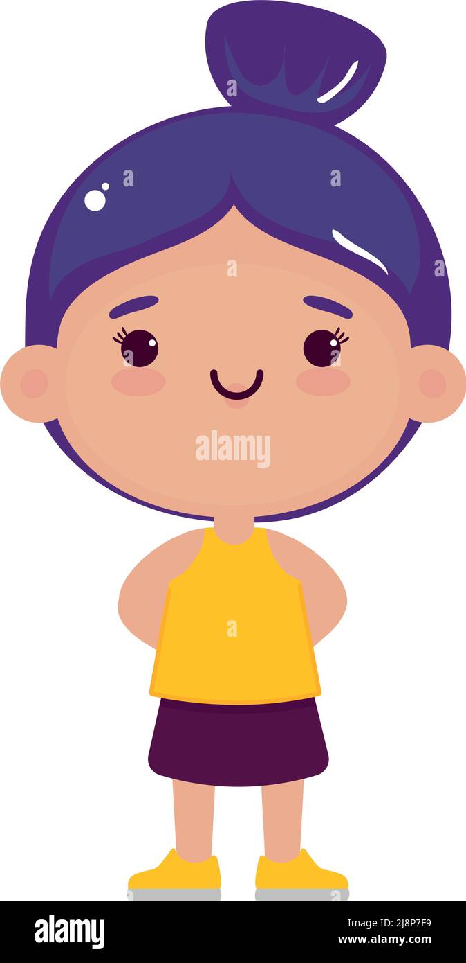 kawaii cute girl Stock Vector Image & Art - Alamy
