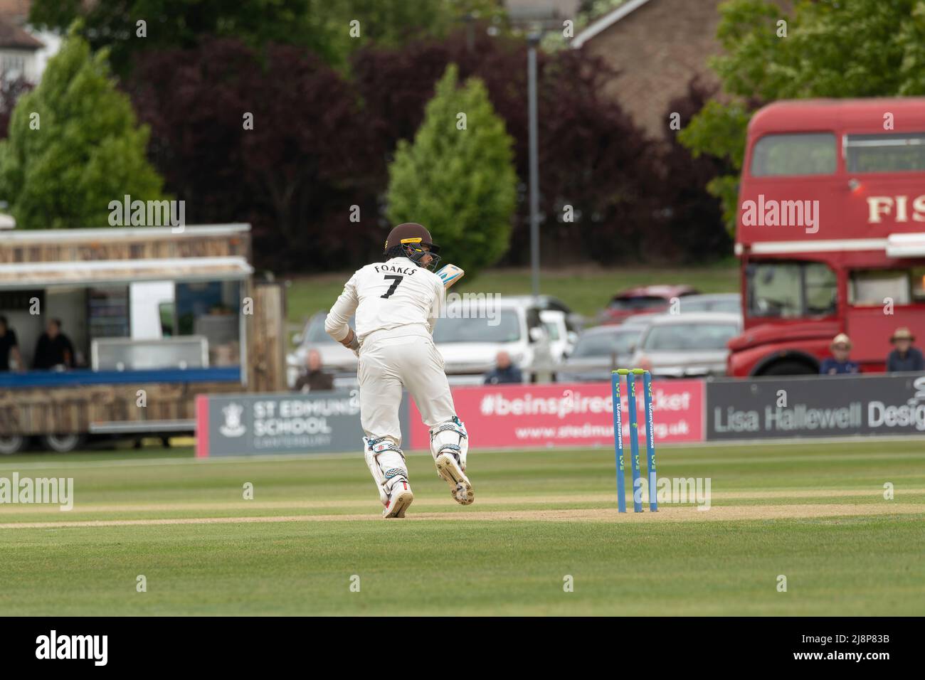 Ben Foakes Surrey and England batting for Surrey against Kent at Beckenham. Stock Photo