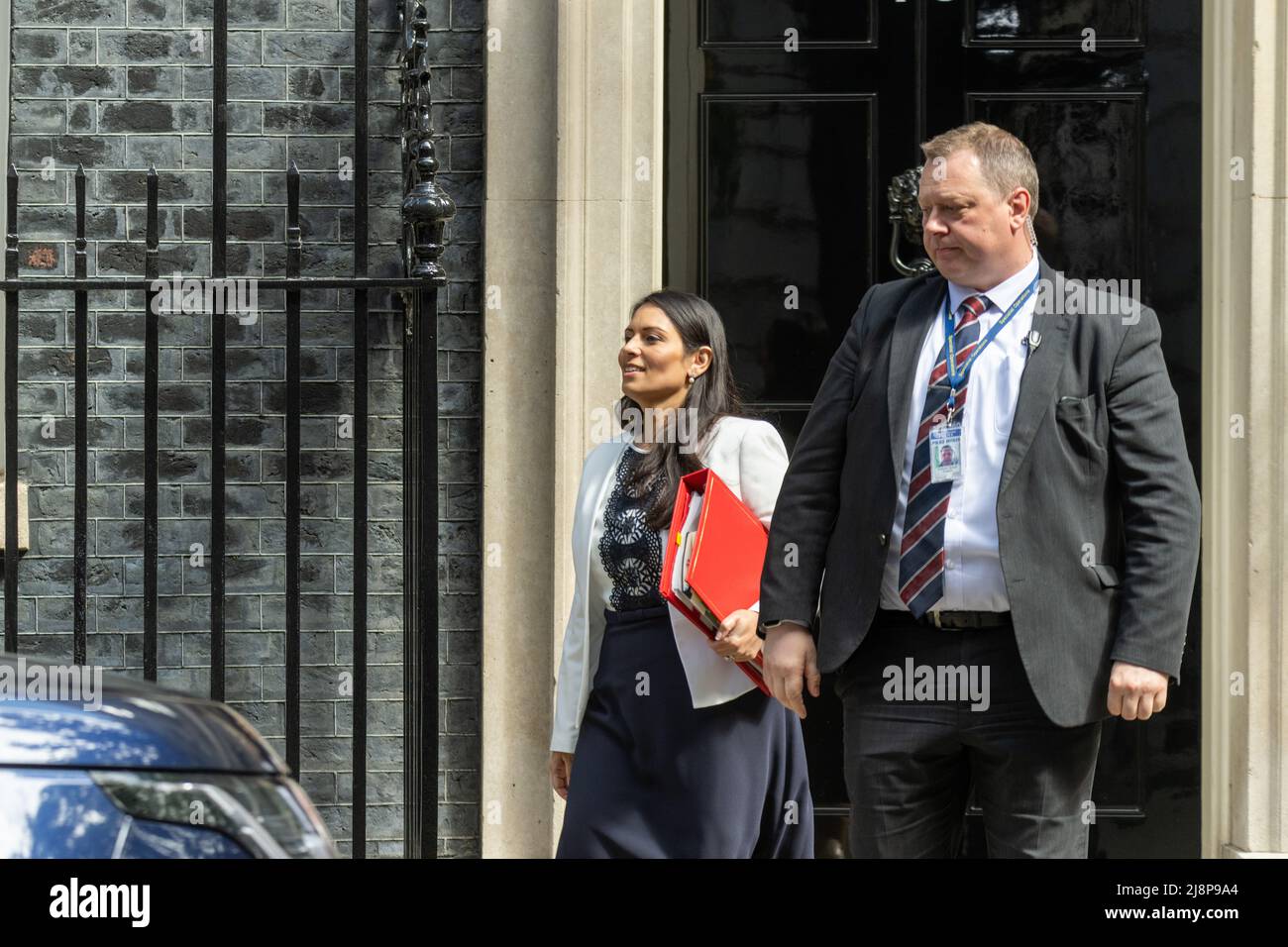 UK. 17th May, 2022. Pritti Patel, Home Secretary, leaves a cabinet meeting at 10 Downing Street London. UK Government ministers leave the weekly cabinet meeting at 10 Downing Street London UK. Credit: SOPA Images Limited/Alamy Live News Stock Photo