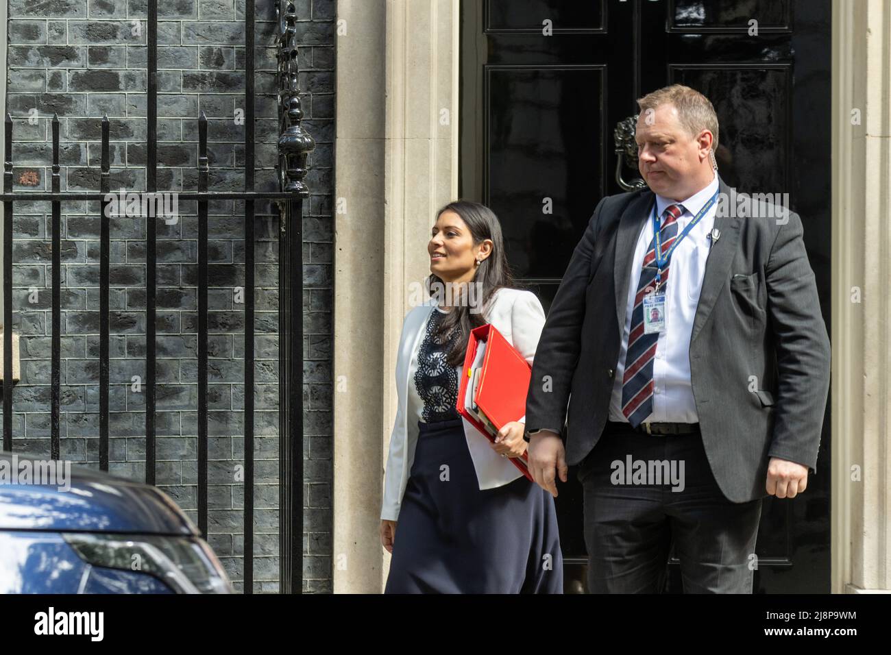 UK. 17th May, 2022. Pritti Patel, Home Secretary, leaves a cabinet meeting at 10 Downing Street London. UK Government ministers leave the weekly cabinet meeting at 10 Downing Street London UK. (Photo by Ian Davidson/SOPA Images/Sipa USA) Credit: Sipa USA/Alamy Live News Stock Photo