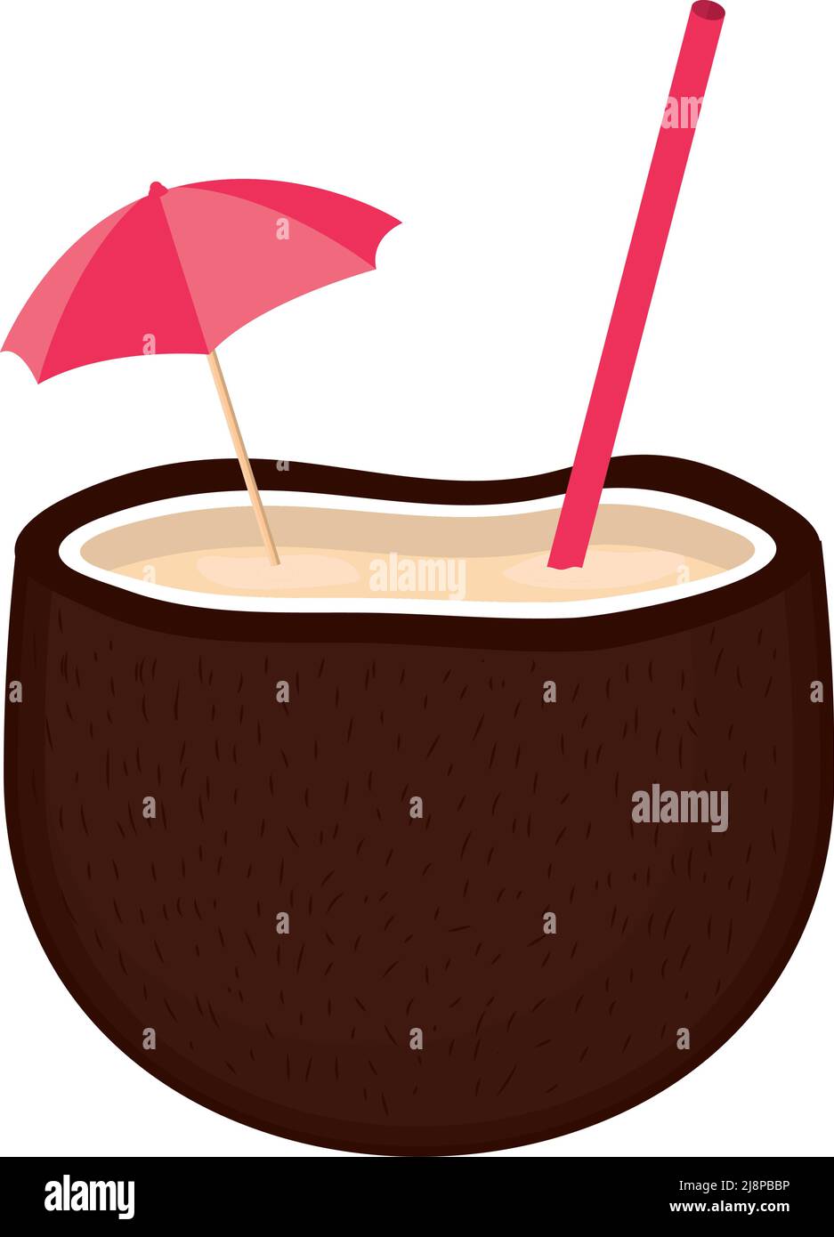 coconut cocktail drink Stock Vector Image & Art - Alamy