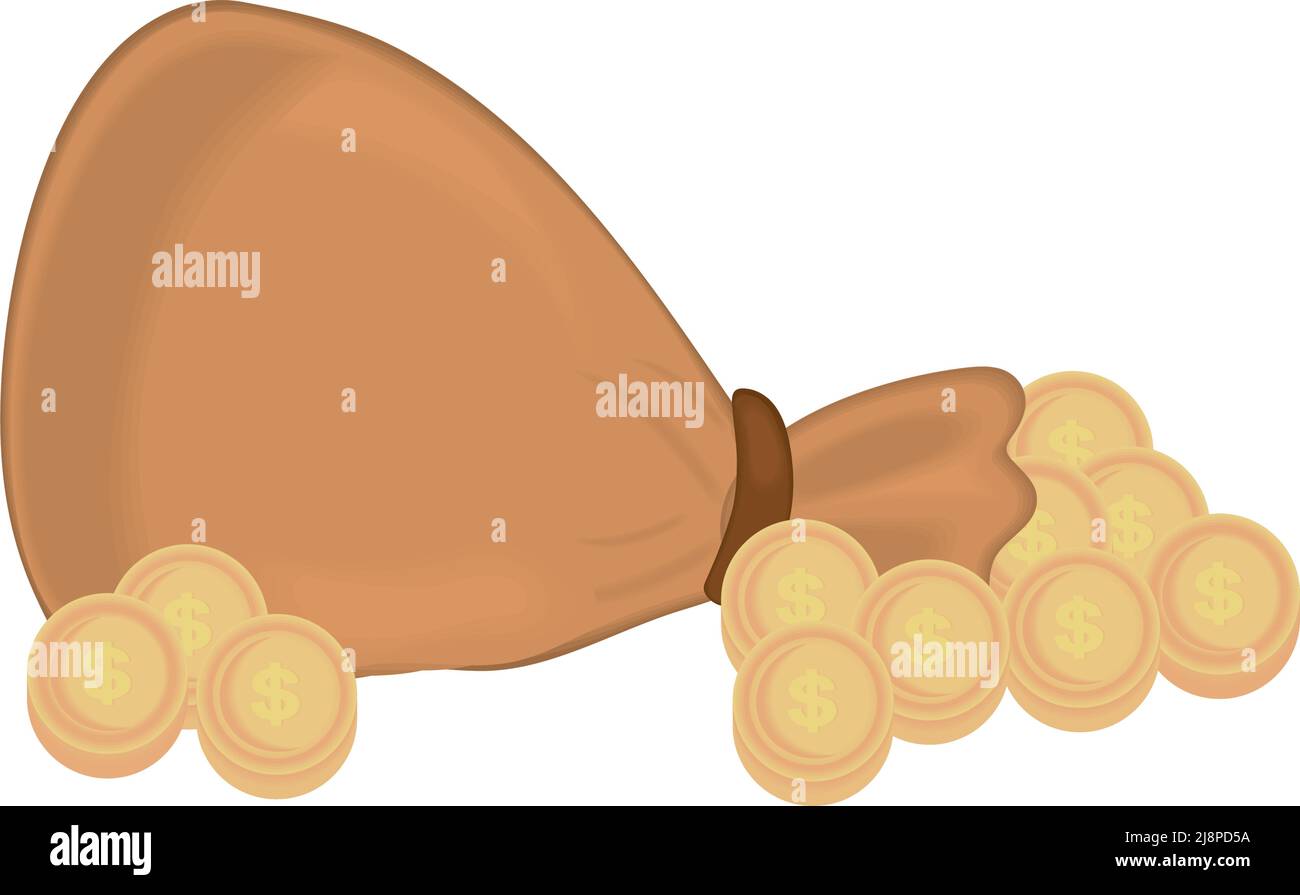 money bag with coins Stock Vector Image & Art - Alamy