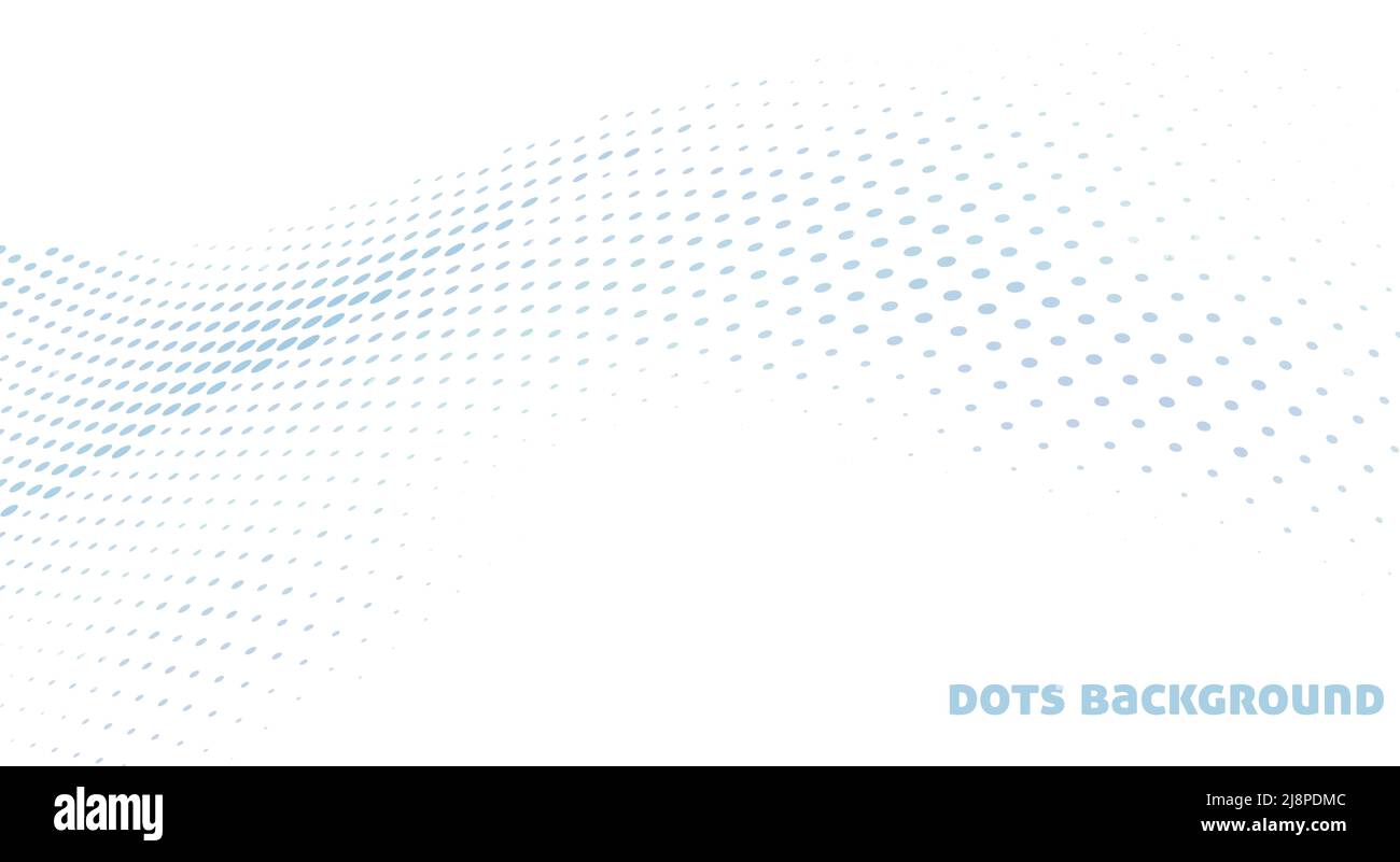 Simple halftone background with bluish dots. Abstract vector graphic pattern Stock Vector