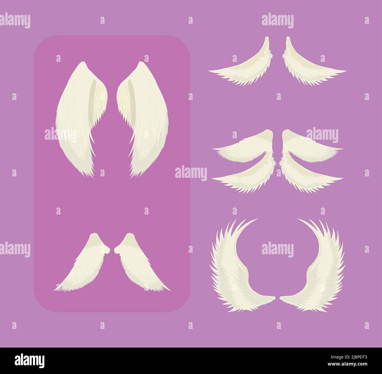 icons set angel wings Stock Vector Image & Art - Alamy