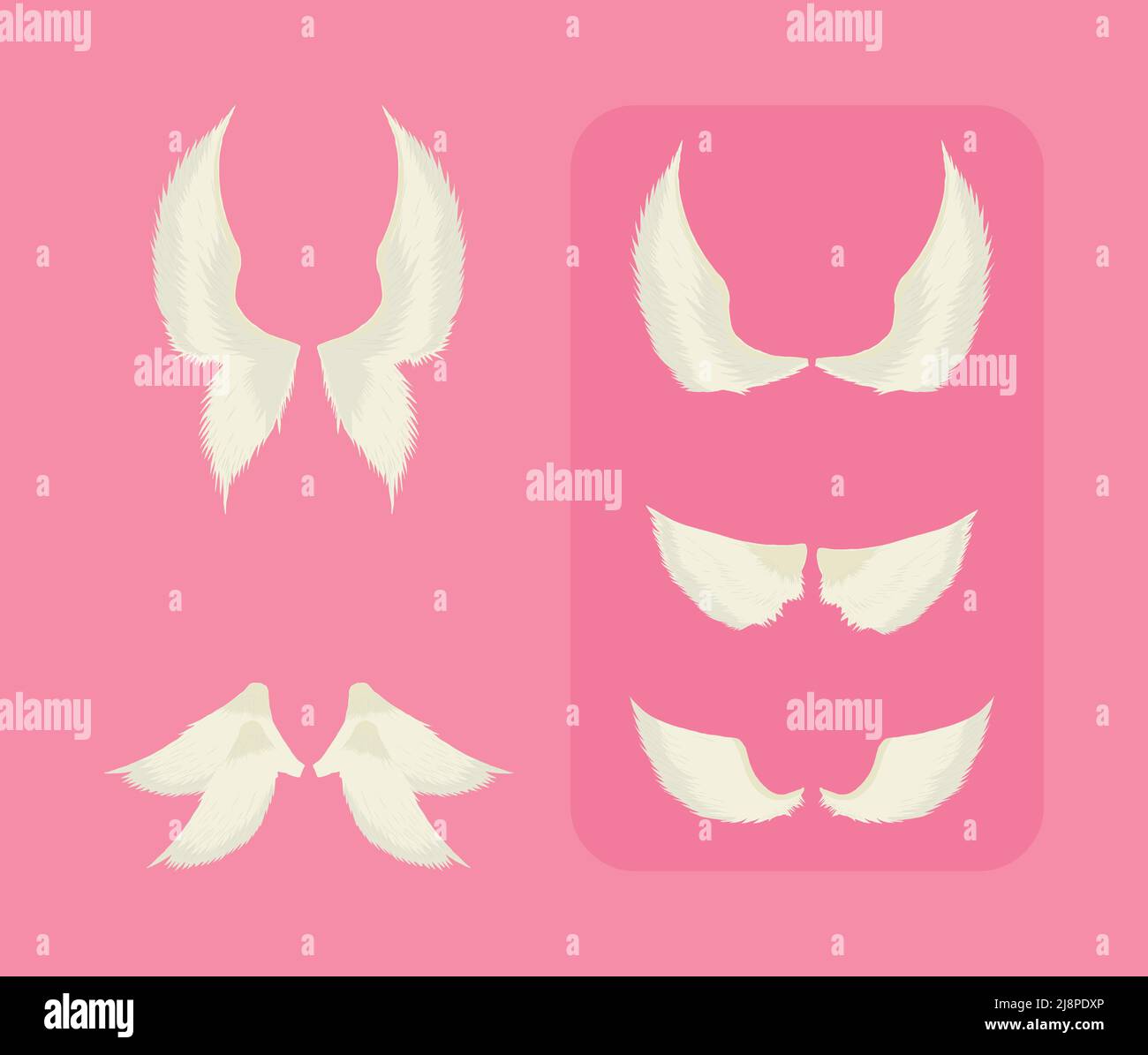 set of angel wings Stock Vector Image & Art - Alamy