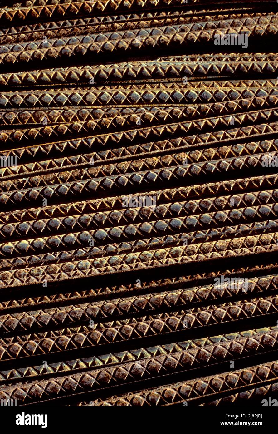 Steel concrete reinforcement bars Stock Photo Alamy