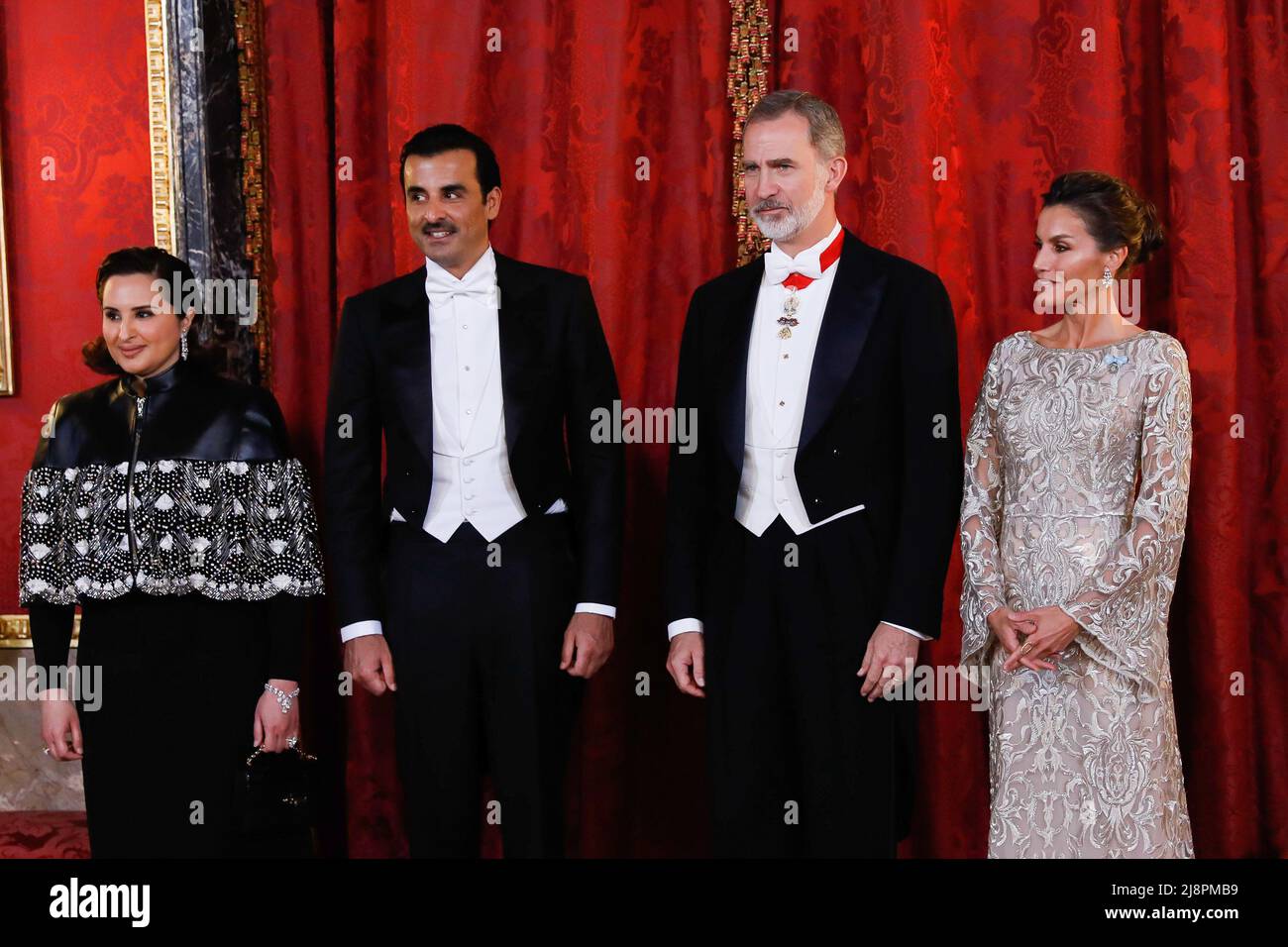Madrid, Spain. 17th May, 2022. Queen Letizia of Spain (R), Her ...