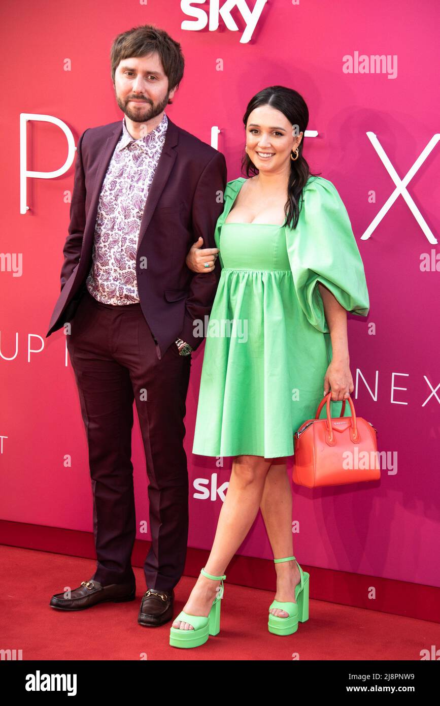 London, UK. 17th May, 2022. James Buckley (L) and Clair Meek (R) attend the  Sky Up