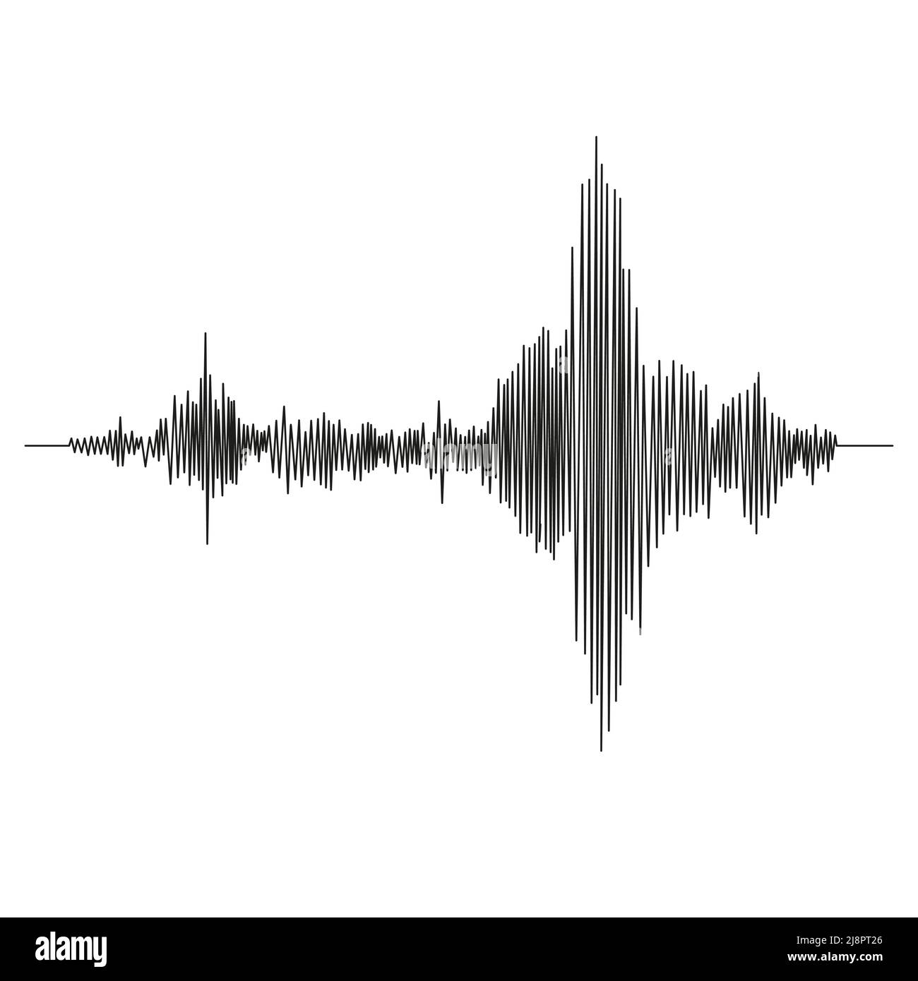 Seismograph measurement or lie detector graph. Seismic measurements with data record. Vector illustration isolated in white background Stock Vector