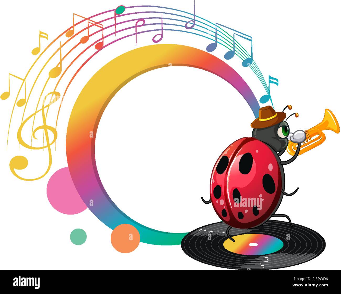 A singer ladybug cartoon character illustration Stock Vector Image & Art -  Alamy