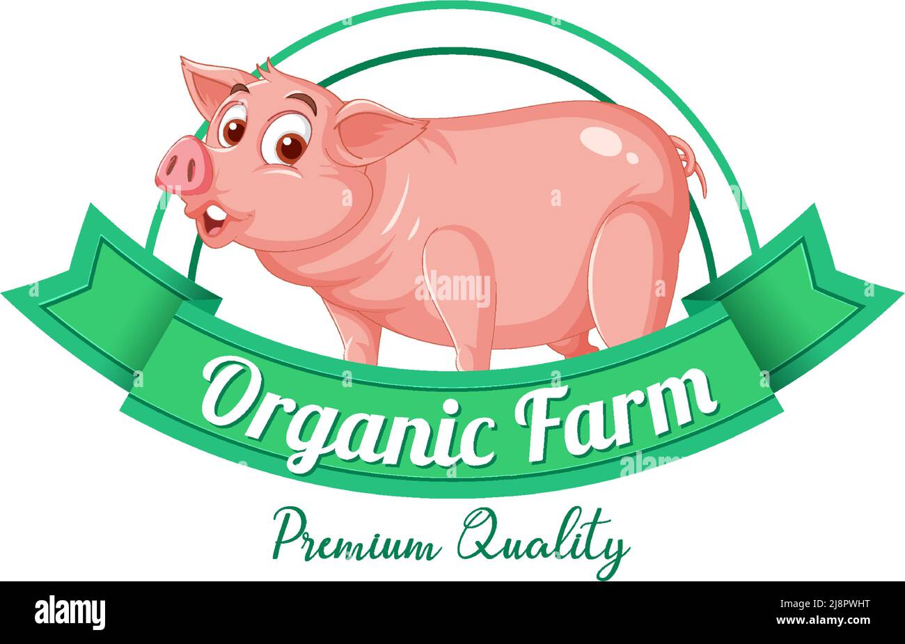 Pig cartoon character logo for pork products illustration Stock Vector ...